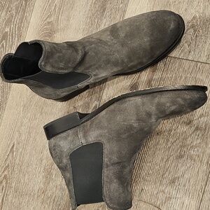 THURSDAY BOOT CO. Gray Suede Leather Cavalier Classic Chelsea Boots Nubuck